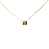 Dior Gold Plated CD Logo Plate Pendant Necklace Secondhand