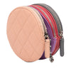 Chanel CC Quilted Lambskin Triple Zip Round Clutch With Chain Secondhand