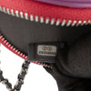 Chanel CC Quilted Lambskin Triple Zip Round Clutch With Chain Secondhand