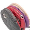 Chanel CC Quilted Lambskin Triple Zip Round Clutch With Chain Secondhand