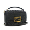 Fendi Zucca Embossed Leather Baguette Phone Pouch Satchel Secondhand