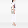 Gucci Calfskin Frame Print Bamboo Web Top Handle Bag Secondhand