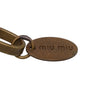 Miu Miu Gold Plated Strass Stone and Leather Choker Necklace Secondhand