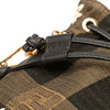 Fendi Zucca Pequin Jaquard and Straw Mon Tresor Bucket Bag Secondhand