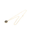 Chanel CC Gold Plated and Enamel Round Pendant Necklace Secondhand