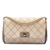 Chanel CC Stitched Suede and Calfskin Single Flap Secondhand