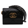 Chanel Lambskin 19 Flap Coin Purse With Chain Secondhand