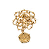 Chanel CC Gold Plated Medallion Wide Link Bracelet Secondhand