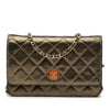 Chanel Quilted Iridescent Lambskin Tartan Button Wallet On Chain Secondhand