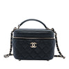 Chanel Small Quilted Caviar Top Handle Vanity Case with Chain Secondhand