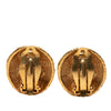 Chanel CC Gold Plated Woven Round Clip On Earrings Secondhand