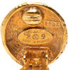 Chanel CC Gold Plated Woven Round Clip On Earrings Secondhand