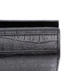 Saint Laurent Croc Embossed Leather Monogram Cassandre Clutch Secondhand