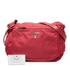 Prada Saffiano Trimmed Tessuto Zip Top Crossbody Secondhand
