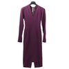 Roland Mouret Deep V-Neck Fitted Midi Dress in Plum – EU 34 Secondhand