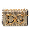Dolce & Gabbana Metallic Lurex and Calfskin DG Girls Flap Secondhand