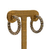Secondhand Salvati Diamonds and Gold Hoop Earrings - '10s