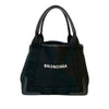 Balenciaga Canvas Navy Cabas Tote S Secondhand