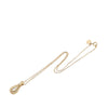 Secondhand Dior Gold Plated Strass Teardrop Pendant Necklace