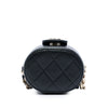 Chanel Mini Quilted Lambskin Round Vanity Case with Chain Secondhand