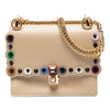 Fendi Mini Scalloped Leather and Studded Floral Kan I Crossbody Secondhand