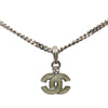 Chanel CC Brass and Enamel Crystal Pendant Necklace Secondhand
