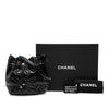 Chanel Shiny Aged Calfskin CC Chain Drawstring Bucket Bag Secondhand