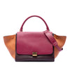 Celine Medium Tricolor Leather Trapeze Satchel Secondhand