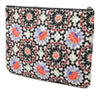 Chanel Dubai Paris Medium Quilted Printed Canvas O Case Clutch Secondhand