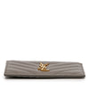 Saint Laurent Grain De Poudre Chevron Monogram Fragments Zippered Card Case Secondhand