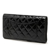 Chanel CC Quilted Patent Classic Flap Long Wallet Secondhand