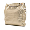 Chanel Perforated Crackled Metallic Calfskin Drill Tote Secondhand