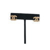Chanel CC Gold Plated Push Back Earrings Secondhand