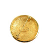 Chanel CC Gold Plated Round Pin Brooch Secondhand