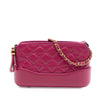 Chanel Quilted Aged Calfskin Gabrielle Double Zip Clutch with Chain Secondhand