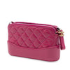 Chanel Quilted Aged Calfskin Gabrielle Double Zip Clutch with Chain Secondhand