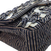Chanel Medium Classic Canvas Sequin Stripes Double Flap Secondhand