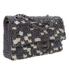 Chanel Medium Classic Canvas Sequin Stripes Double Flap Secondhand