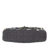 Chanel Medium Classic Canvas Sequin Stripes Double Flap Secondhand