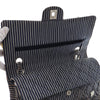 Chanel Medium Classic Canvas Sequin Stripes Double Flap Secondhand