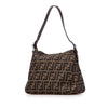 Fendi Zucca Canvas Double Flap Shoulder Bag Secondhand