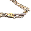Chanel Silver Plated Enamel Logo Bracelet Secondhand