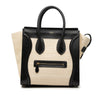 Celine Mini Bicolor Canvas and Leather Luggage Tote Secondhand