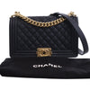 Chanel Old Medium Quilted Caviar Boy Flap Secondhand