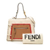 Fendi Small Bicolor Calfskin Whipstitch Runway Satchel Secondhand