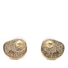 Chanel CC Gold Plated Enamel Push Back Earrings Secondhand