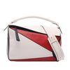 LOEWE Medium Tricolor Calfskin Puzzle Satchel Secondhand