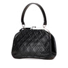 Chanel CC Quilted Lambskin Kiss Lock Frame Top Handle Bag Secondhand
