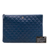 Chanel Large Quilted Lambskin O Case Clutch Secondhand
