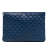 Chanel Large Quilted Lambskin O Case Clutch Secondhand